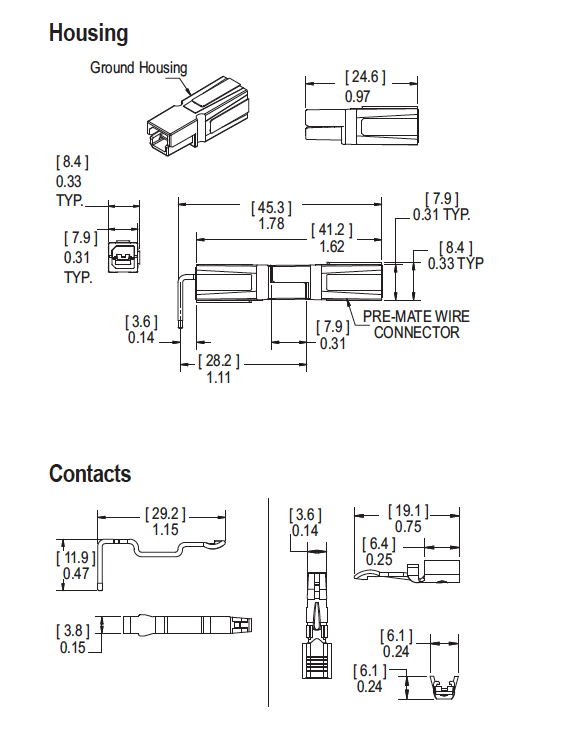PP 15/45 Premate Ground Powerpole Connector
