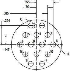 Pin Connector 15-14, 17-14, 19-14 Pin Connector 15-14, 17-14, 19-14