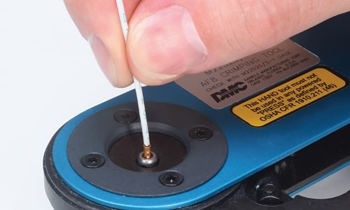 Amphenol LMD-LMS Assembly Crimping Wire To Contacts Step 2