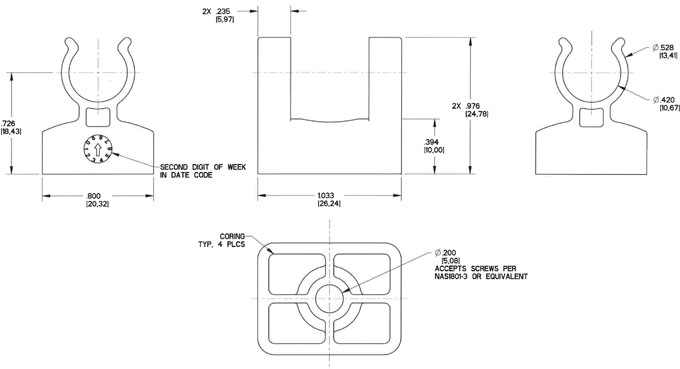 Cradle - Screw Mount Shell Size 7