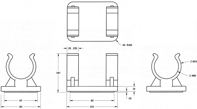 Cradle - Self Adhesive Shell Size 8
