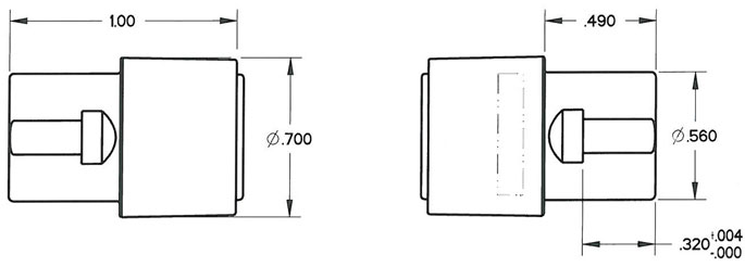 Push Pull Inline Receptacles Shell Size 8