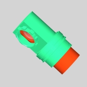 Right Angle EMC Backshell with crimp termination types only Right Angle EMC Backshell with crimp termination types only