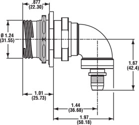 Jam Nut Receptacle Right Angle 1