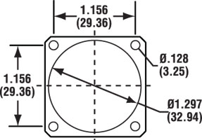 Square Flange Receptacle, Straight 2