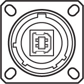 Square Flange Front View 