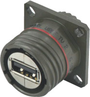 Square Flange Receptacle