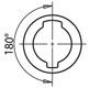 Receptacle Keyway Orientation (N)