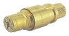 Female inline receptacle with metallic band