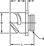 MIL-DTL-5015 CTB 0 Styles with E Endbell Side View