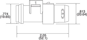 CLC 2 Inline Receptacle Side View