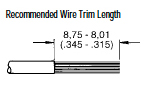 High Power Crimp Plug Recommended Wire Trim Length