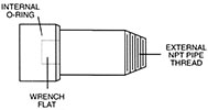CT Series 5015 Connectors Endbells Style X Side View