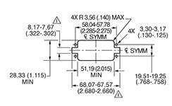 DL/DLM2-96 Plug Panel Cutout