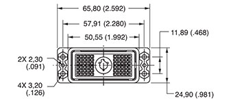 DL/DLM3-60 Receptacle Front View