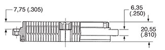 DL/DLM5-260 Receptacle Side View Crimp