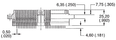 DL/DLM5-260 Receptacle Side View RC