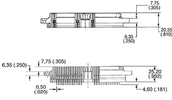 DLM6-360 Receptacle Side View Crimp