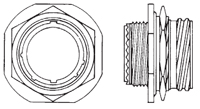 D38999/24 KJB7T Jam Nut Receptacle Front/Side view