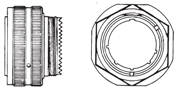 MS27467/KJL6 Plugs Front-Side view