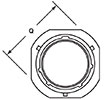 KPT01/KPSE01/MS3111/MS3121/KP_04 Receptacle Front View
