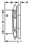 KPT07A Jam Nut Receptacle