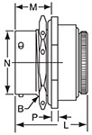 KPT07E/MS31_4E Jam Nut Receptacle