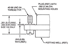 Figure 1 Jackscrew Low Profile Slotted Head Dimensions
