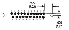 21 Contact Pin Termination Arrangement