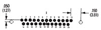 25 Contact Pin Termination Arrangement