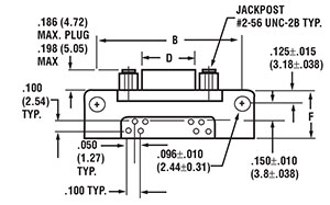 Micro-D Board Right Angle Dimensions