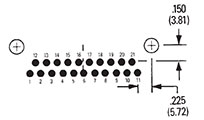 21 Contact Pin Termination Arrangement