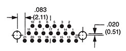 21 Contact Pin Termination Arrangement