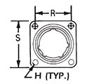 MIKM0 Rear Mount Receptacle Size 55/85 Image 2