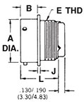 PV Series Flanged Receptacle 