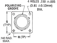 MS3472/PV72 Flanged Receptacle