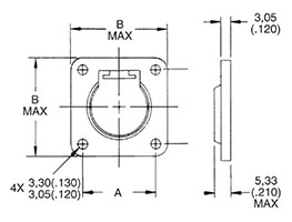 Square Flange R Type Connectors