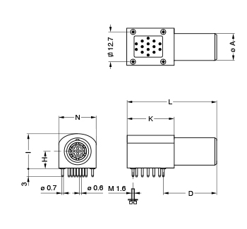 Elbow Socket EPG line drawing