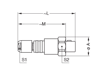 Threaded Latching FVG line drawings