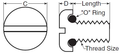Sealing Screw  (S) Slotted Pan Head 