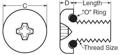 Sealing Screw (R) Phillips Pan Head