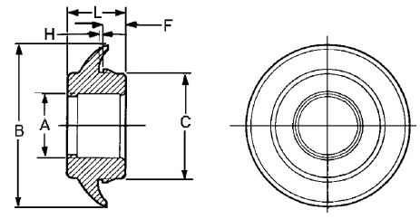 Sure-Seal® Connector Mounting Ring Dimensions
