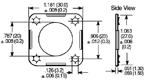 Connector Mounting Plate-2-4 Circuit Plug Dimensions