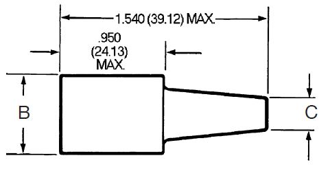 1 Circuit Receptacle Dimensions