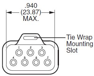 Rectangular Sure-Seal® Connector 120-1874-007* Dimensions