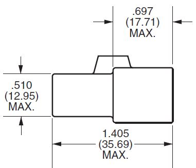 Rectangular Sure-Seal® Connector 120-1874-007* Dimensions