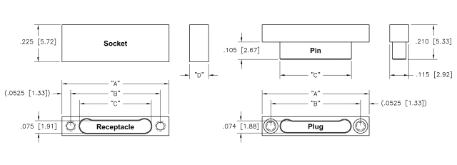 Ulti-Mate Nano Wired Single Row Single Ended Dimensions-Socket
Ulti-Mate Nano Wired Single Row Single Ended Dimensions-Pin
Ulti-Mate Nano Wired Single Row Single Ended Dimensions-Receptacle
Ulti-Mate Nano Wired Single Row Single Ended Dimensions-Plug