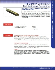 ITT Cannon Combination D-Sub Series ITT Cannon Combination D-Sub Series